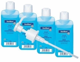 4x 500ml Flasche Sterillium Hygiene Händedesinfektion Desinfektionsmittel + 1 x Medi-Inn Dosierpumpe - 1